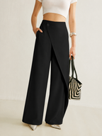 Women's Wrap Front Pants – Wide Leg Statement Pants