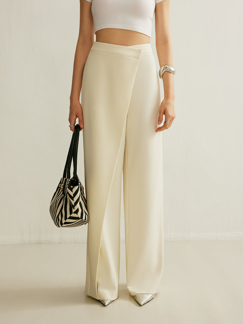 Women's Wrap Front Pants – Wide Leg Statement Pants