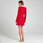 Women's Pearl Embellished Mini Dress – Beaded Cocktail Occasion Dress