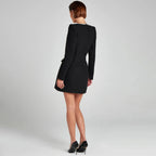 Women's Pearl Embellished Mini Dress – Beaded Cocktail Occasion Dress