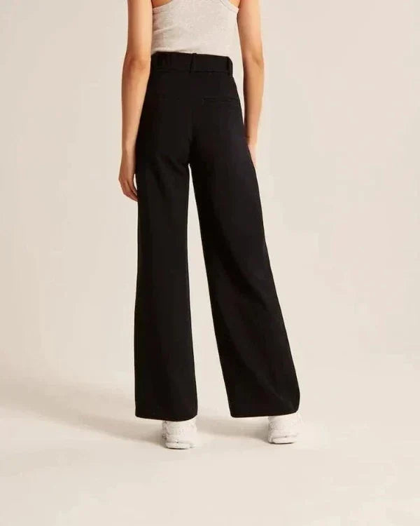 Women's High Waist Wide Leg Pants – Tailored Flowy Dress Trousers
