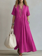 Women's Pleated Cocktail Dress – Flowy Feminine Occasion Dress