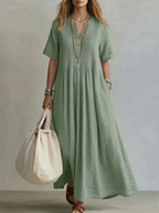 Women's Pleated Cocktail Dress – Flowy Feminine Occasion Dress