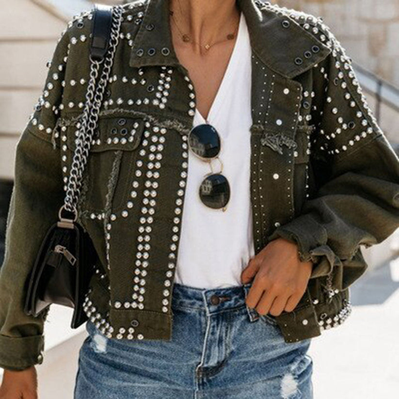Women's Button Front Jean Jacket – Classic Casual Everyday Jacket