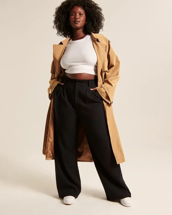 Women's High Waist Flare Pants – Fitted Flared Leg Dress Trousers