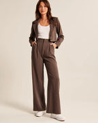 Women's High Waist Wide Leg Pants – Tailored Flowy Dress Trousers