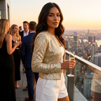Women's Sequin Blazer – Glamorous Evening Blazer – Scarlett