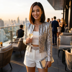 Women's Sequin Blazer – Glamorous Evening Blazer – Scarlett
