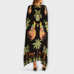 Women's Asymmetrical Maxi Dress – Tropical Print Dress – Linda