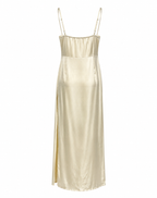 Women's Side Slit Maxi Dress – Strappy Fitted Formal Evening Gown