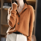 Women's Plush Button Cardigan – Fluffy Long Sleeve Knit Cardigan