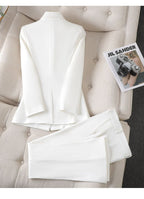 Women's Elegant Tailored Pants Suit – Double-Breasted Blazer Set