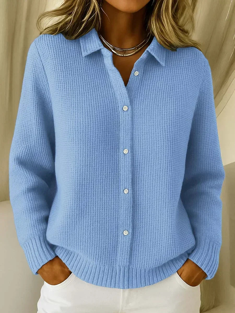 Women's Button Knit Cardigan – Longline Relaxed Sweater