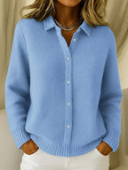 Women's Button Knit Cardigan – Longline Relaxed Sweater
