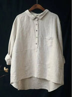 Women's High Collar Blouse – Button Front Long Sleeve Shirt Blouse
