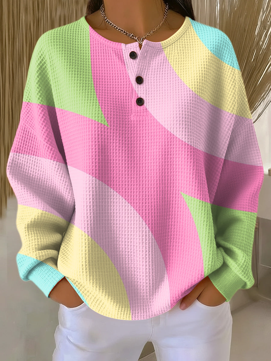 Noelle | Geometric Pattern Knit Sweater
