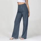 Women's High Waist Flare Pants – Fitted Flared Leg Dress Trousers