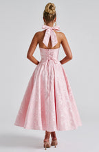 Women's Wedding Guest Dress – Halter Neck Midi Dress – Kimberly