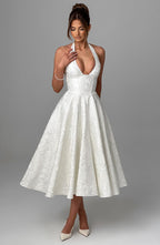 Women's Wedding Guest Dress – Halter Neck Midi Dress – Kimberly