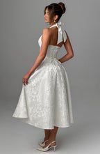 Women's Wedding Guest Dress – Halter Neck Midi Dress – Kimberly