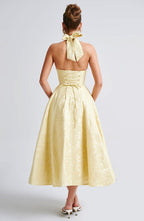 Women's Wedding Guest Dress – Halter Neck Midi Dress – Kimberly