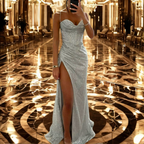 Women's Sweetheart Neckline Evening Dress – Formal Fitted Occasion Dress