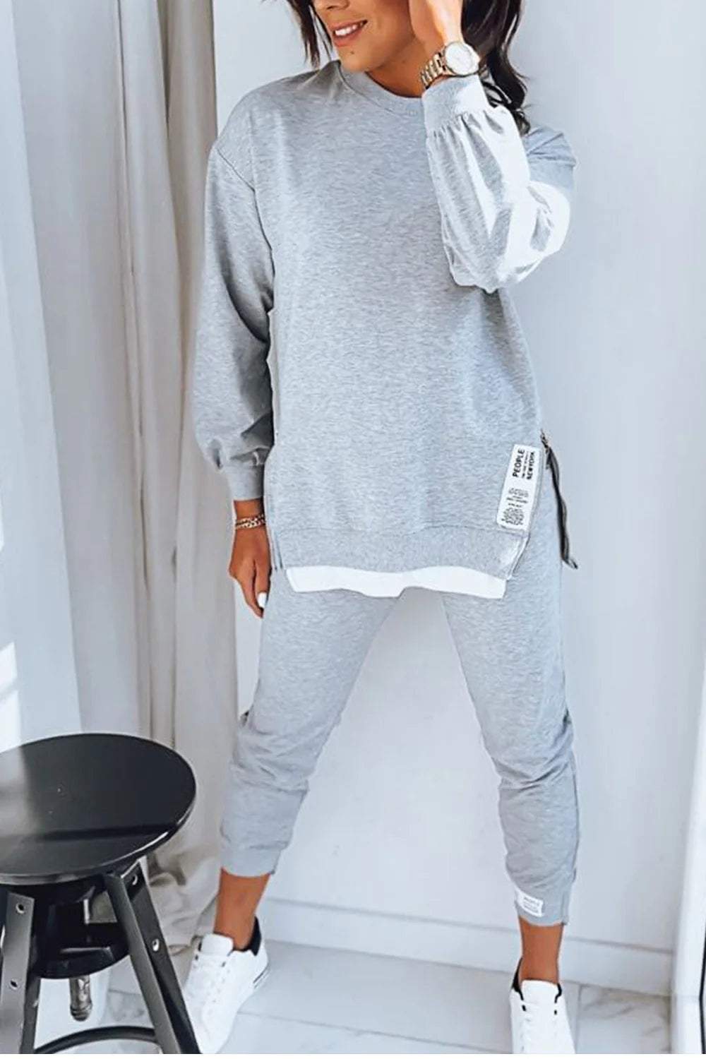 Women's Matching Lounge Set – Relaxed Sweatshirt & Pants