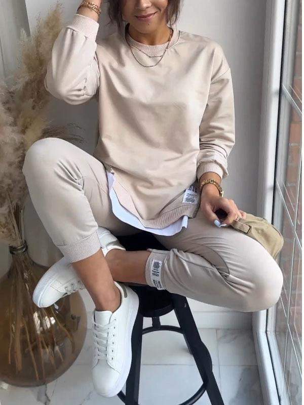Women's Matching Lounge Set – Relaxed Sweatshirt & Pants