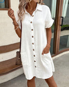 Women's Summer Dress – Lightweight Short Sleeve Dress – Addison