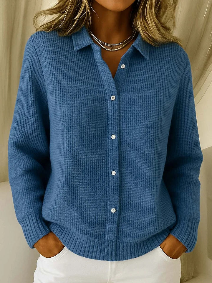 Women's Button Knit Cardigan – Longline Relaxed Sweater