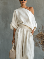 Women's Boho Wide Leg Jumpsuit – Oversized Flowy Summer Jumpsuit