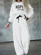 Women's Graphic Tracksuit Set – Wide Leg Hoodie Set