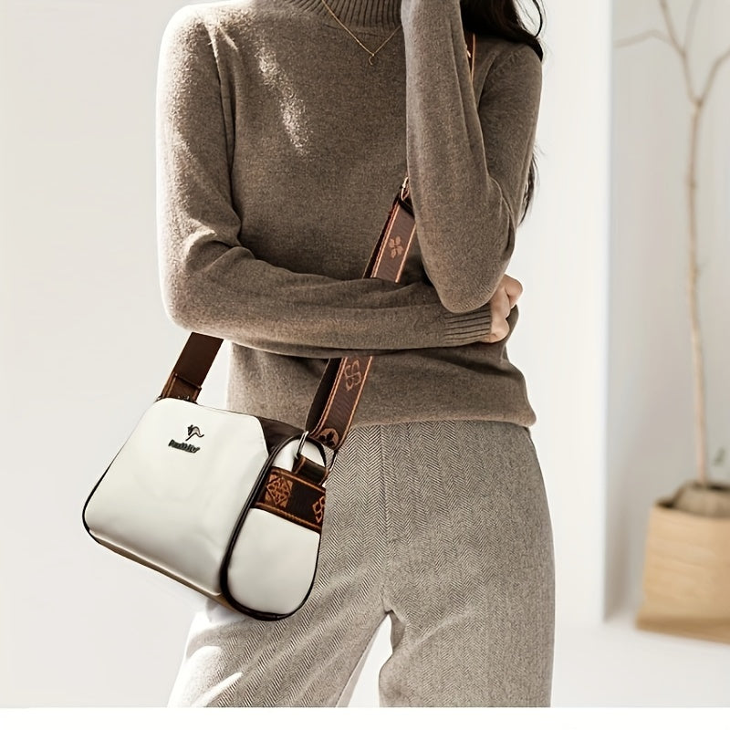 Women's Adjustable Strap Shoulder Bag – Multi-Compartment Handbag – Eleanor