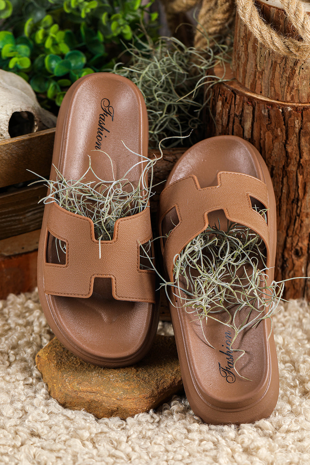 Women's Slippers with Cushioned Footbed and Open Toe