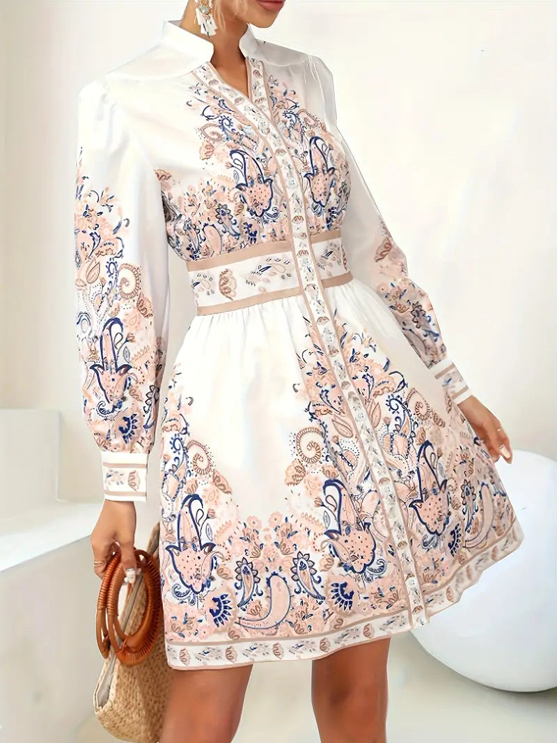 Women's Floral Maxi Dress – V-Neck Summer Dress – Elowen