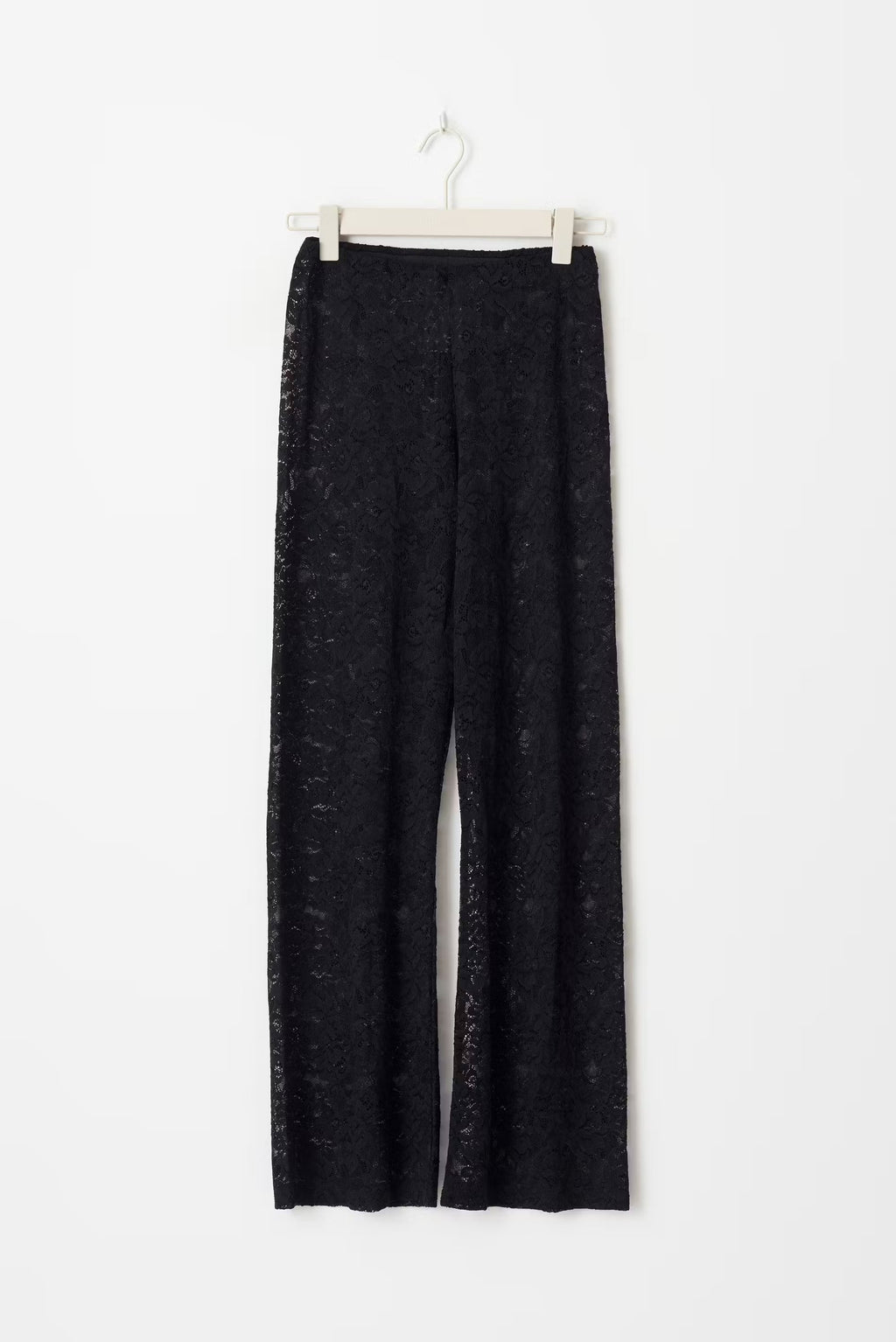 Women's Lace Flared Pants – Sheer Floral Pants