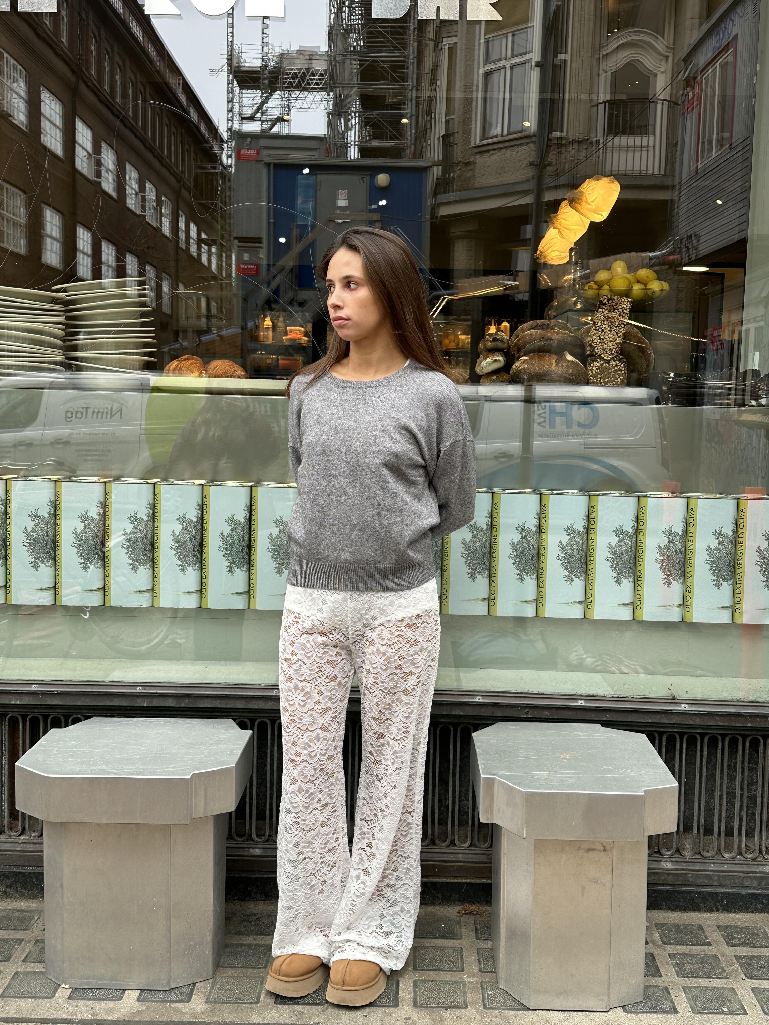 Women's Lace Flared Pants – Sheer Floral Pants