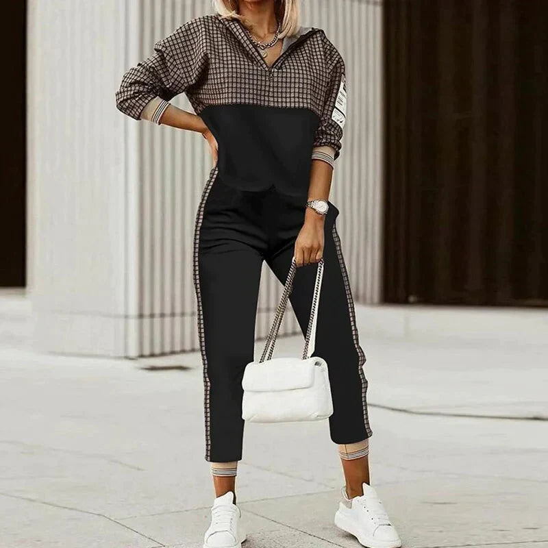 Women's Plaid Shacket Set – Matching Jacket & Pants Set