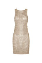 Women's Open Knit Beach Dress – Boho Crochet Vacation Cover-Up Dress