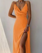 Women's Floral Midi Dress – V-Neck Summer Dress