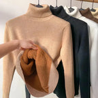 Women's Winter Sweater – Warm Lined Long Sleeve Pullover