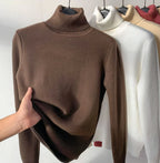 Women's Winter Sweater – Warm Lined Long Sleeve Pullover