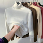 Women's Winter Sweater – Warm Lined Long Sleeve Pullover