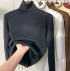 Women's Winter Sweater – Warm Lined Long Sleeve Pullover