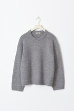 Women's Oversized Sweater – Balloon Sleeve Round Neck Pullover