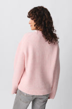 Women's Oversized Sweater – Balloon Sleeve Round Neck Pullover