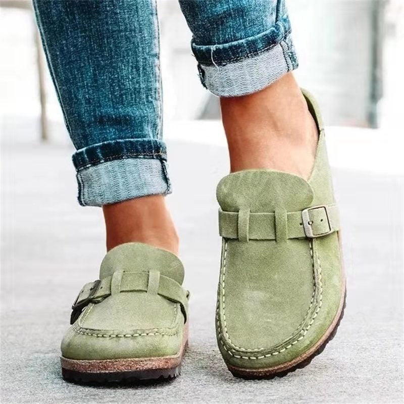 Women's Slip-On Loafers with Cushioned Insole and Rounded Toe