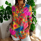 Women's Vintage Lace Blouse – Elegant Puff Sleeve Blouse