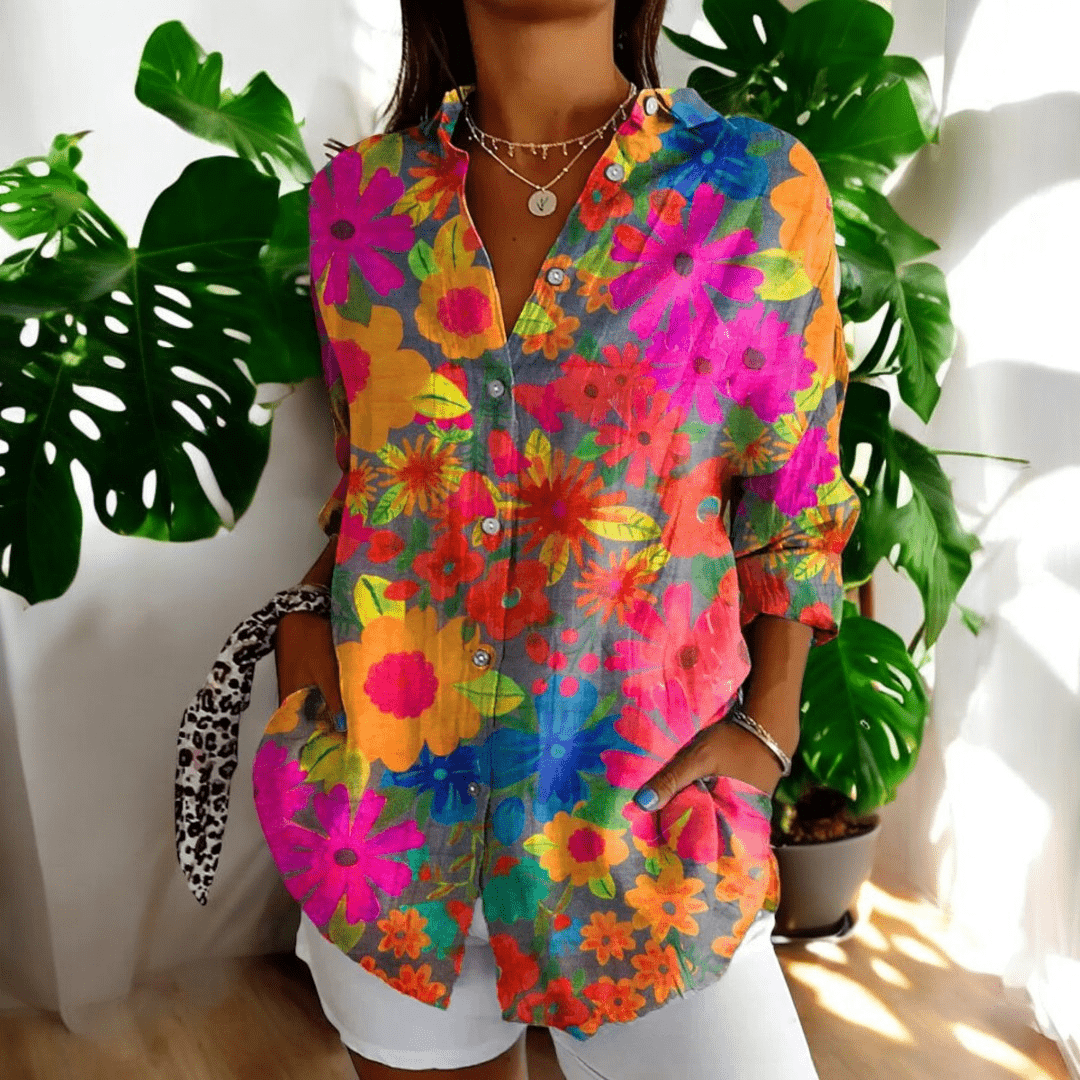 Women's Vintage Lace Blouse – Elegant Puff Sleeve Blouse