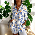 Women's Vintage Lace Blouse – Elegant Puff Sleeve Blouse
